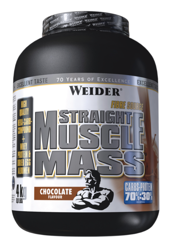 Straight muscle mass ciocolata 4kg - WEIDER