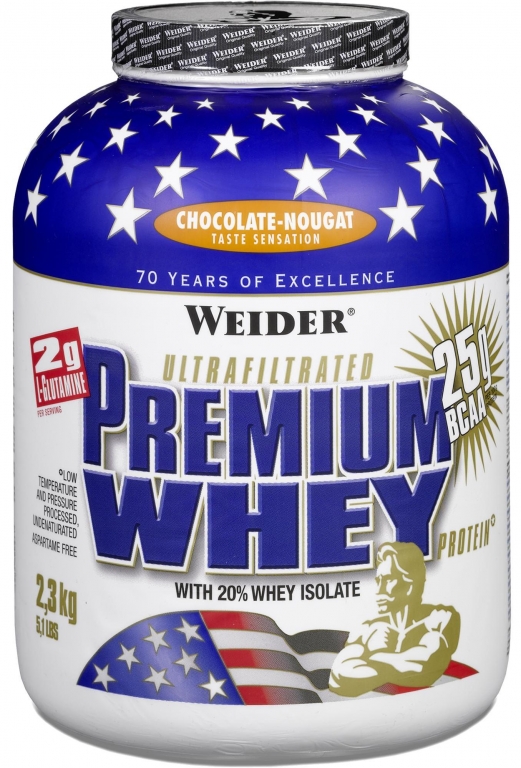 Pulbere proteica zer concentrat izolat Premium ciocolata nuga 2,3kg - WEIDER
