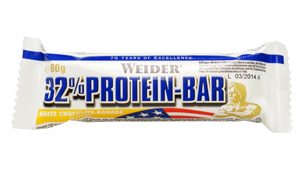 Baton proteic 32% ProteinBar ciocolata alba 60g - WEIDER