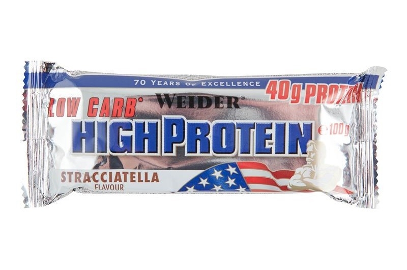 Baton proteic 40% HighProtein stracciatella 100g - WEIDER