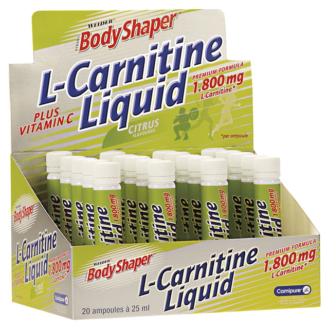 Shot L carnitina 1800mg citrice 20x25ml - BODY SHAPER