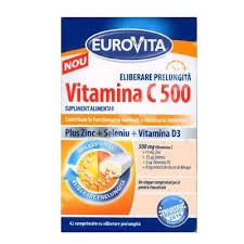 Vitamina C 500mg elib prelungita 42cp - EUROVITA
