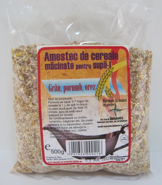 Amestec cereale macinate pt supa eco 500g - NATURALIA