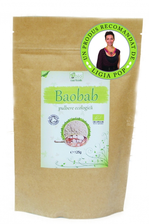 Pulbere baobab raw eco 125g - OBIO