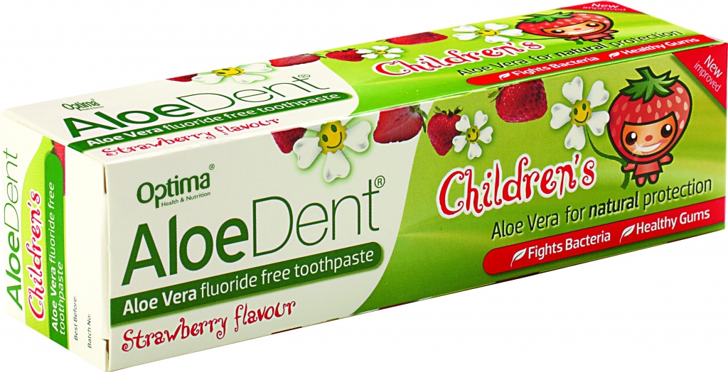 Pasta dinti aloe vera copii fara fluor AloeDent 50ml - OPTIMA HEALTH