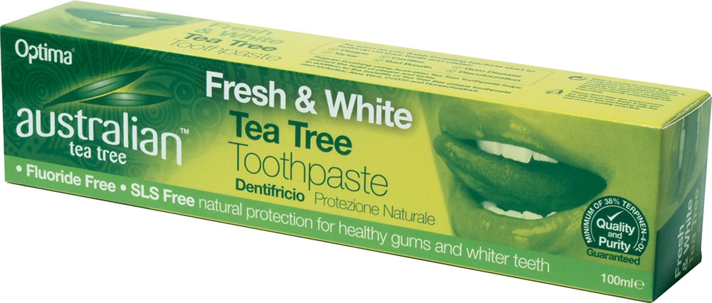 Pasta dinti arbore ceai prospetime dinti albi fara fluor 100ml - OPTIMA HEALTH