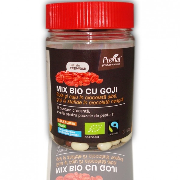 Boabe fructe soia caju invelite mix ciocolata eco 120g - PRONAT