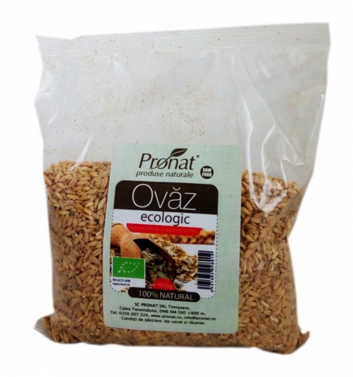 Ovaz decorticat boabe eco 500g - PRONAT