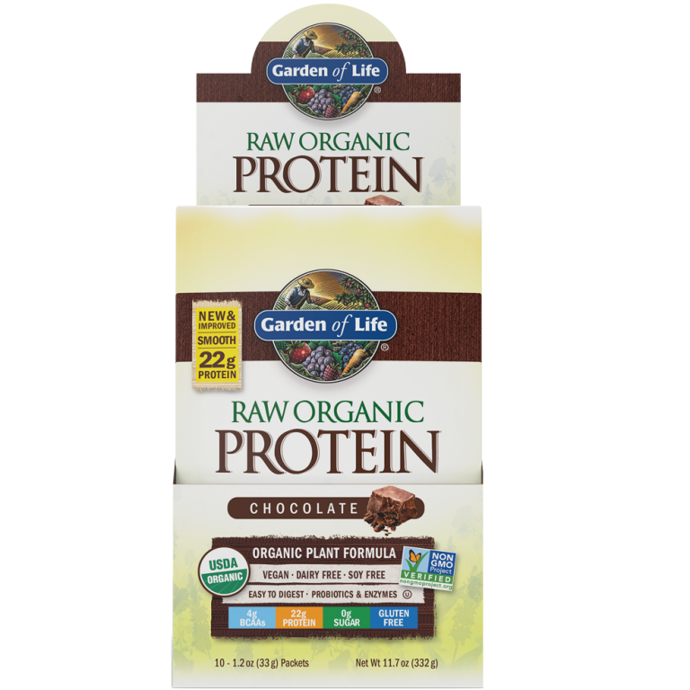 Pulbere proteica mix raw vegan ciocolata eco 10pl x 33g - GARDEN OF LIFE