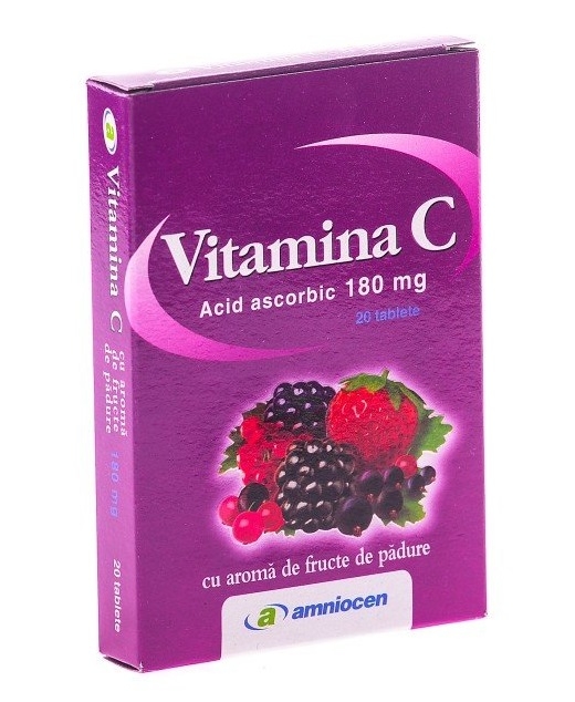 Vitamina C fructe padure 20cp - AMNIOCEN