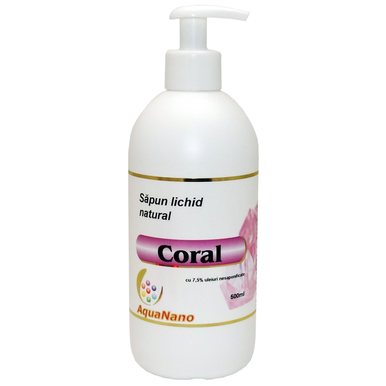 Sapun lichid clasic fara ulei esential Coral 500ml - AQUA NANO