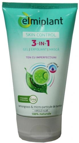 Gel exfoliant masca 3in1 SkinControl 150ml - ELMIPLANT