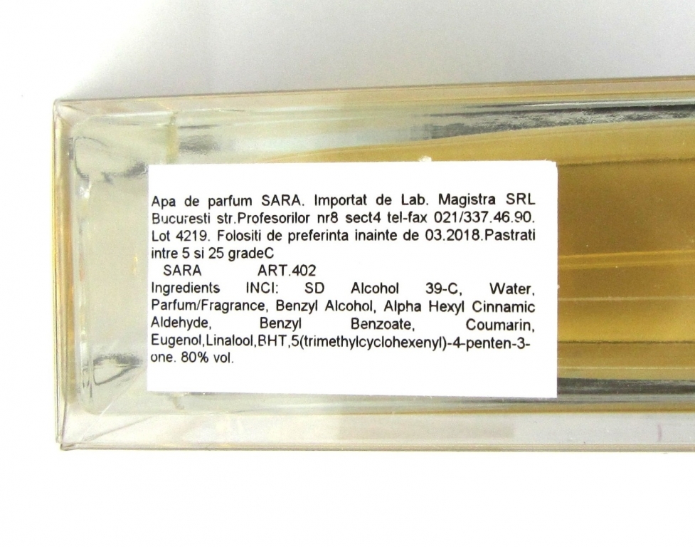 Apa parfum Sara 100ml - FLORITENE