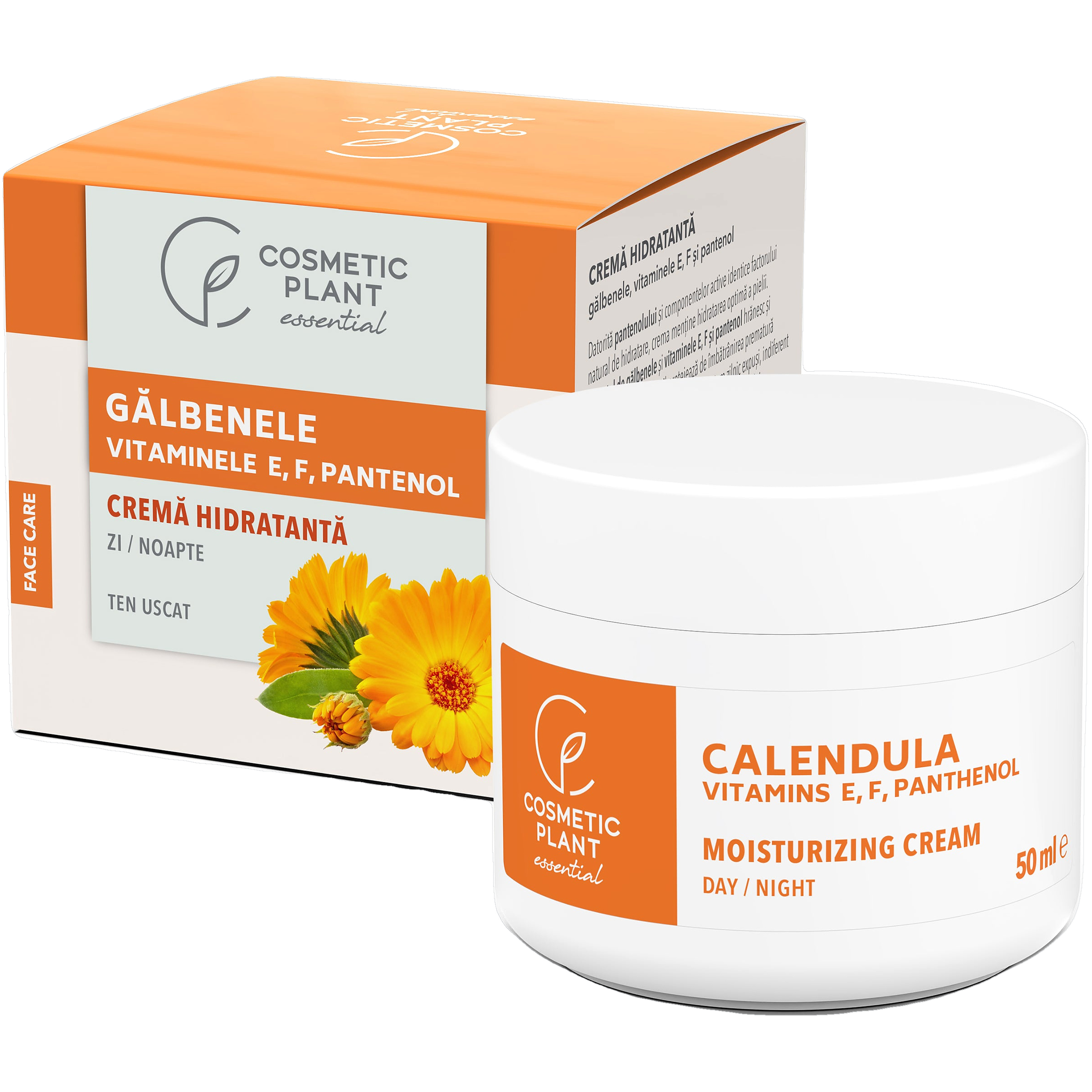 Crema hidratanta galbenele bio E panthenol 50ml - COSMETIC PLANT