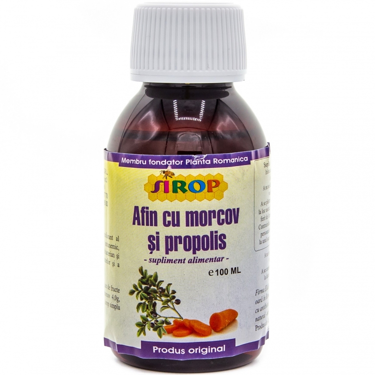 Sirop afin morcov propolis 100ml - ELIDOR