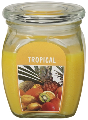 Lumanare parfumata borcan cu capac 60h tropical 630g - BOLSIUS