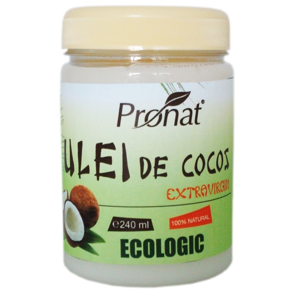 Ulei cocos extravirgin ecologic 240ml - PRONAT