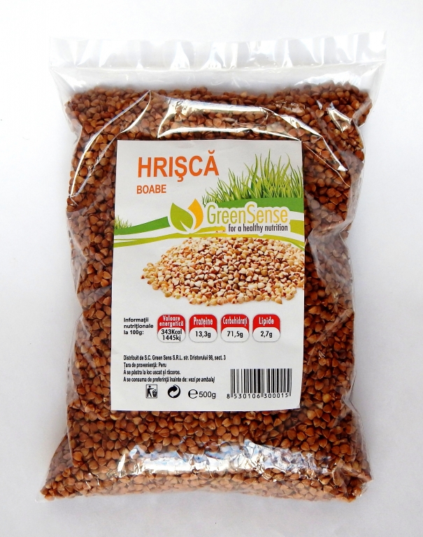 Hrisca cruda boabe 500g - GREEN SENSE