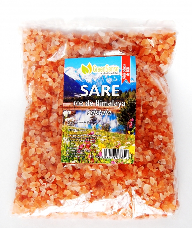 Sare roz cristale Himalaya 450g - GREEN SENSE