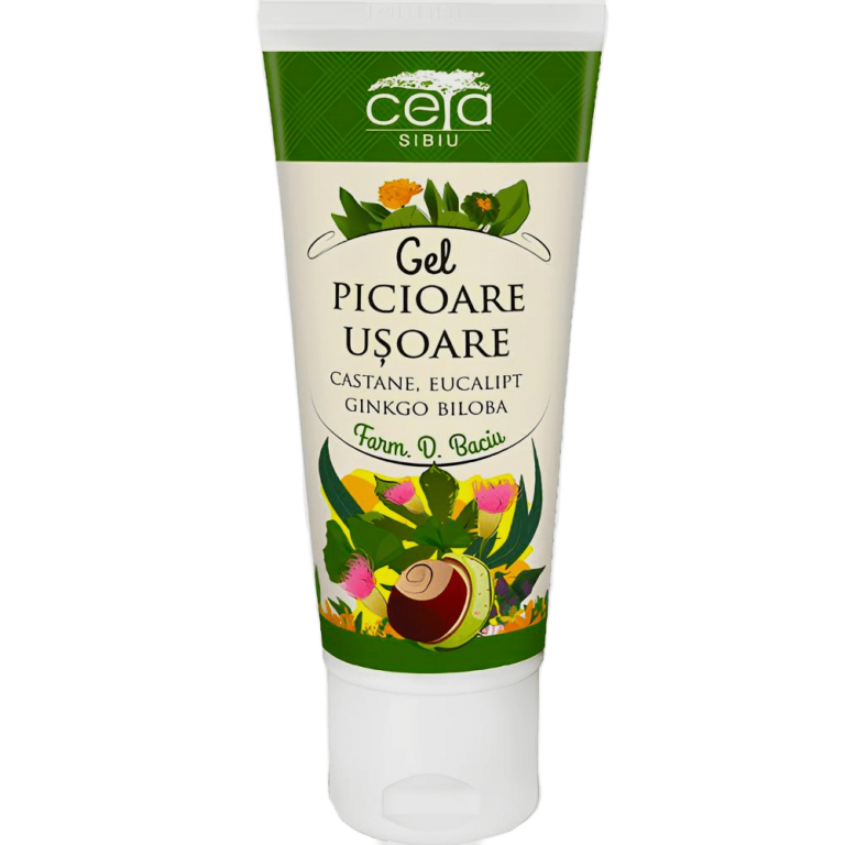 Gel Picioare Usoare Castane Eucalipt Ginkgo Biloba 50ml - Ceta Sibiu