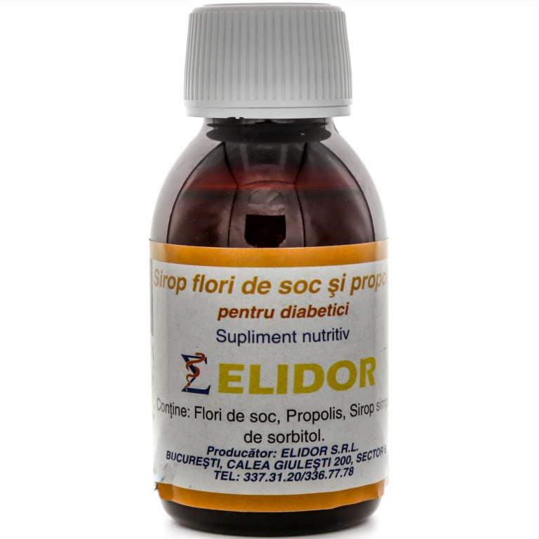 Sirop flori soc propolis diabetici 100ml - ELIDOR