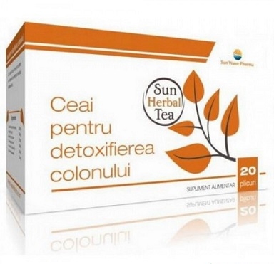 Ceai detoxifiere colon 20dz - SUN WAVE PHARMA