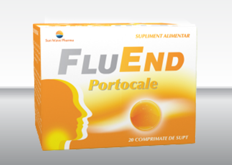 FluEnd portocale 20cp - SUN WAVE PHARMA