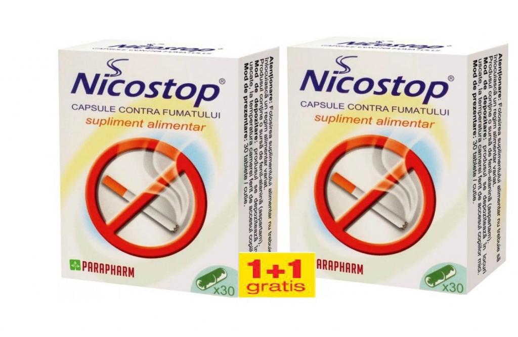 Pachet Nicostop 2x30cps - PARAPHARM