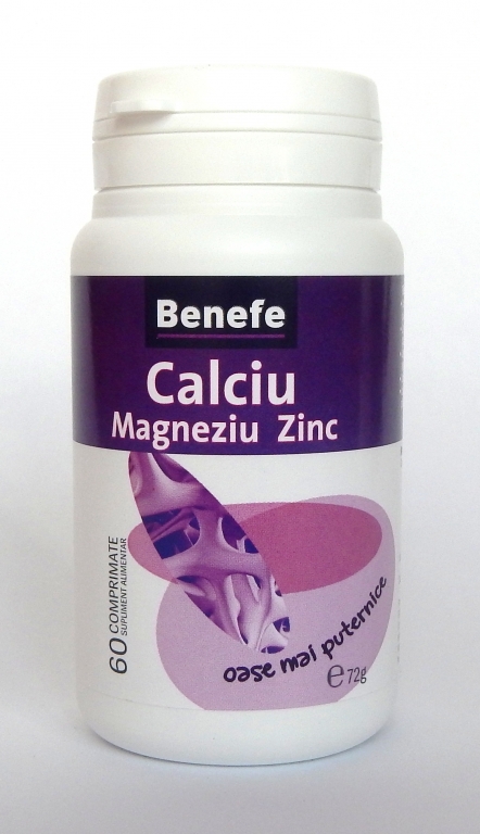 Calciu Mg Zn 60cp - BENEFE