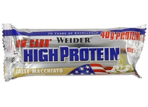 Baton proteic 40% HighProtein latte macchiato 100g - WEIDER