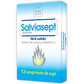 Salviasept fara zahar 12cp - NATUR PRODUKT