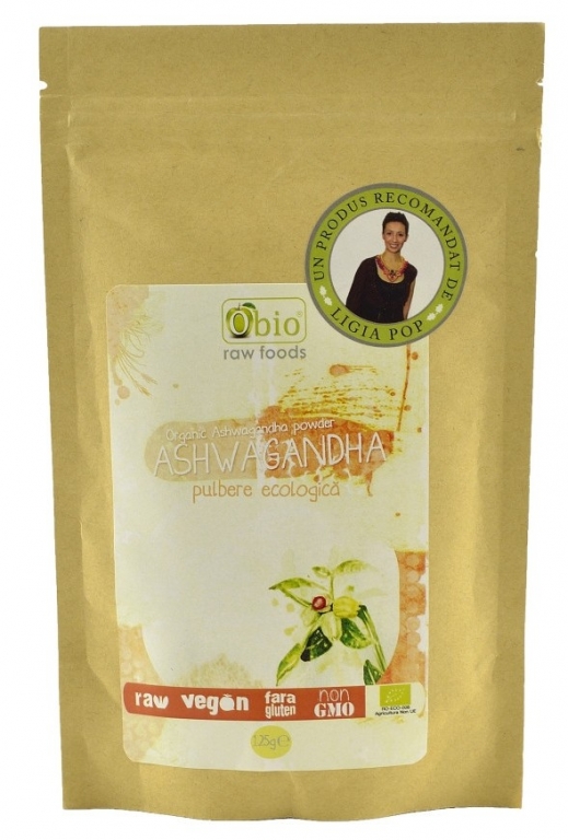 Pulbere ashwagandha raw eco 125g - OBIO