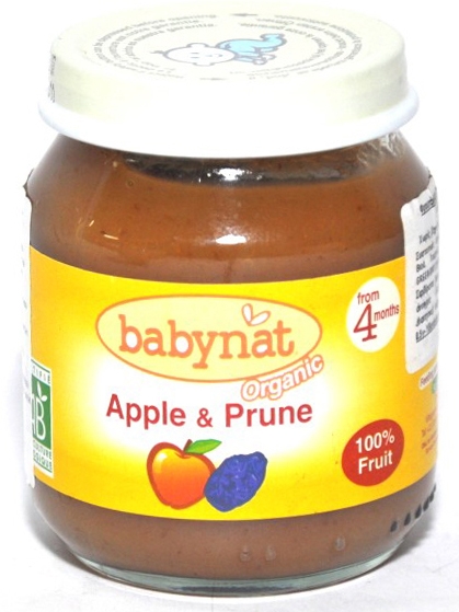 Piure mere prune bebe +4luni eco 130g - BABYBIO