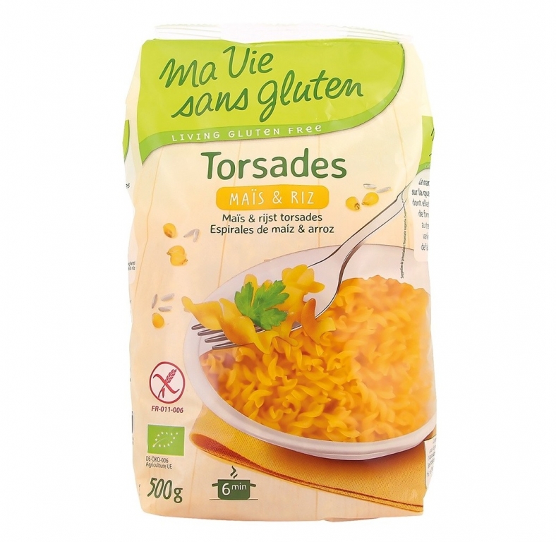 Paste torsade porumb orez eco 500g - MA VIE SANS GLUTEN