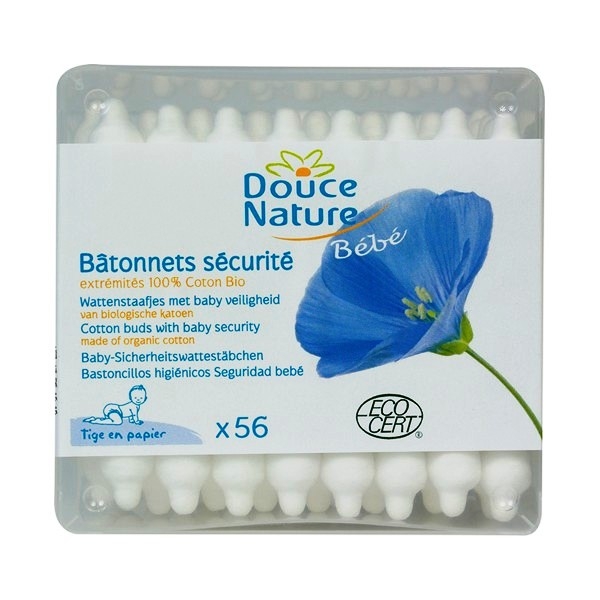 Betisoare urechi bumbac organic bebe 56b - DOUCE NATURE