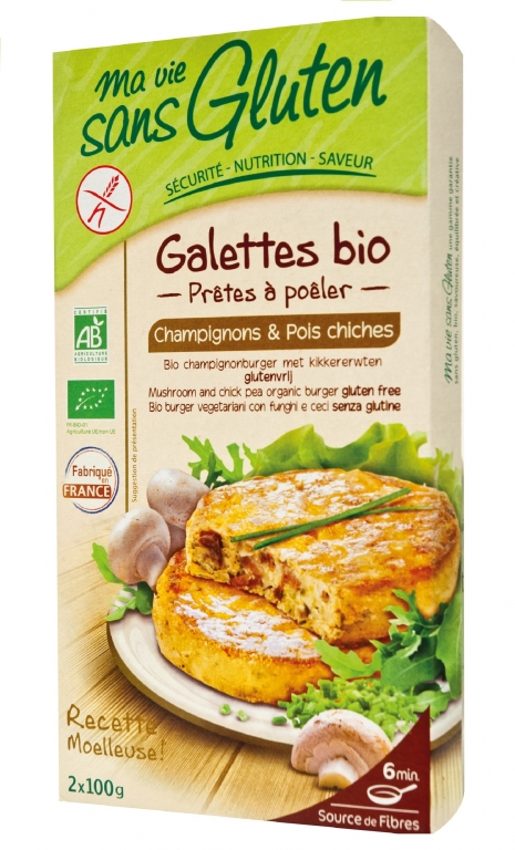 Burgeri ciuperci naut eco 2x100g - MA VIE SANS GLUTEN