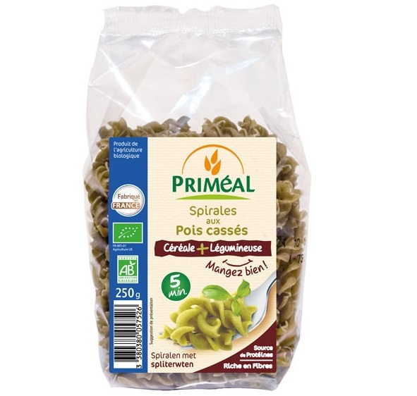 Paste spirale grau mazare patrunjel eco 250g - PRIMEAL