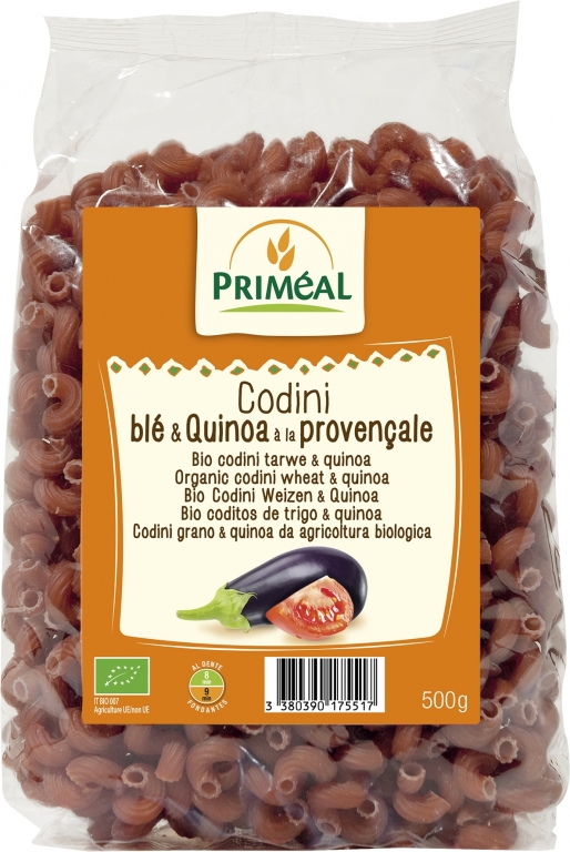 Paste codini grau quinoa provensal eco 500g - PRIMEAL