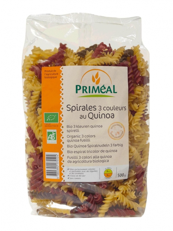 Paste spirale tricolore grau quinoa eco 500g - PRIMEAL
