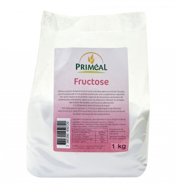 Fructoza cristalizata bio 1kg - PRIMEAL