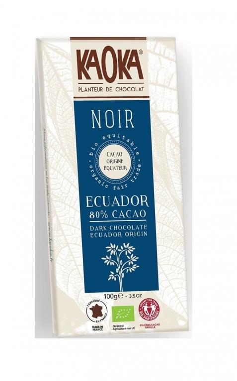 Ciocolata neagra 80% Ecuador eco 100g - KAOKA