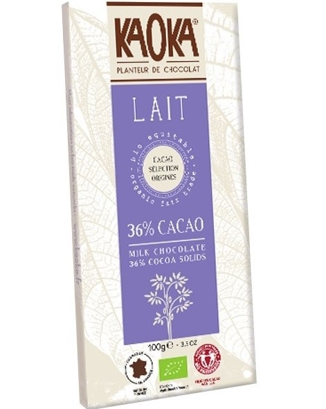 Ciocolata lapte 36%cacao eco 100g - KAOKA