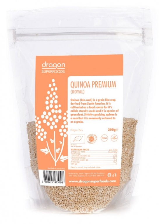 Quinoa royal premium boabe bio 300g - DRAGON SUPERFOODS