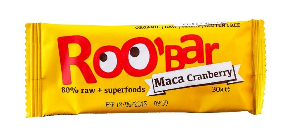 Baton maca merisor raw bio 30g - ROOBAR