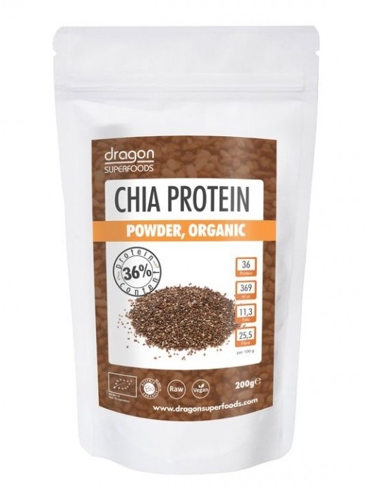 Pulbere proteica chia raw eco 200g - DRAGON SUPERFOODS