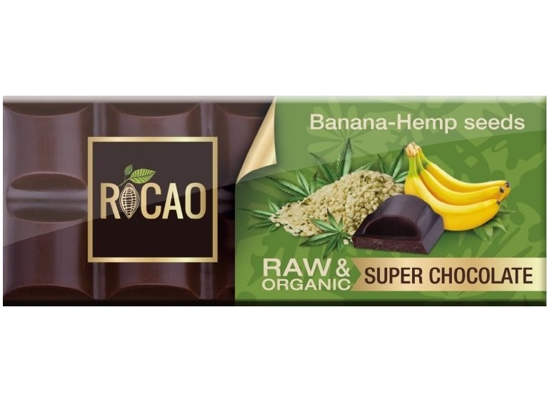 Ciocolata neagra 67% banane canepa eco 38g - ROCAO
