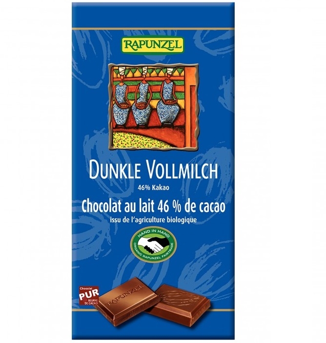 Ciocolata lapte integral 46%cacao eco 100g - RAPUNZEL
