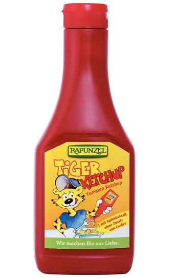 Ketchup indulcit suc mere Tiger eco 500ml - RAPUNZEL