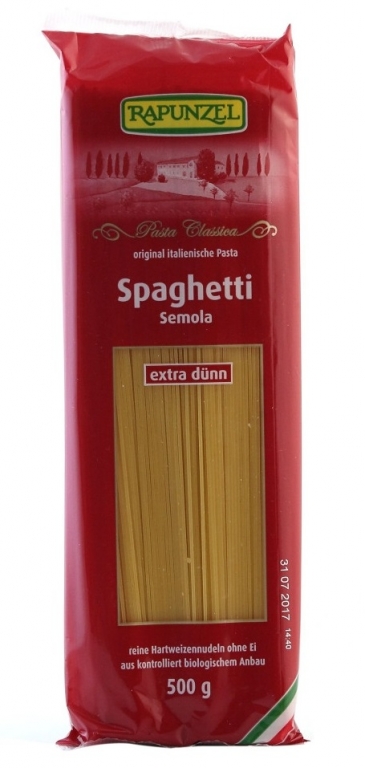Paste spaghete subtiri grau semola eco 500g - RAPUNZEL