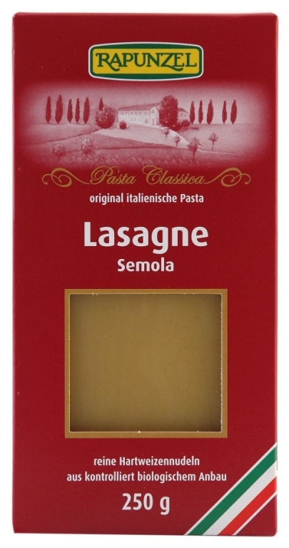Paste lasagna grau semola eco 250g - RAPUNZEL